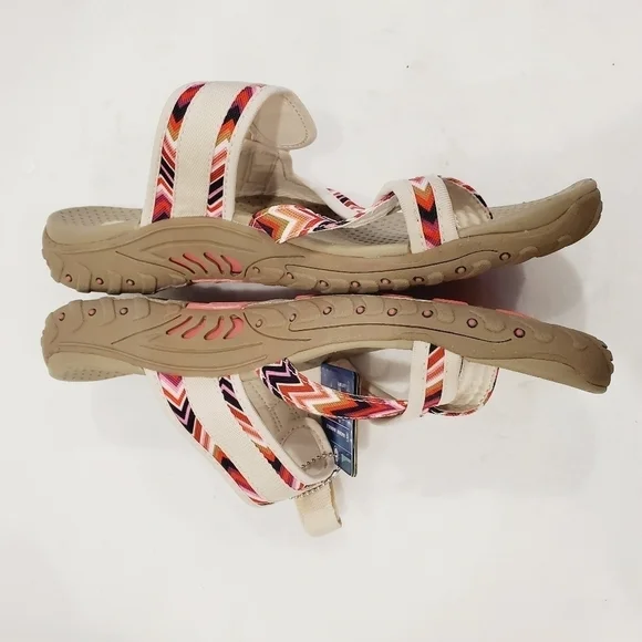 NEW Skechers Reggae - Zig Swag Womens Sandal Natural - Picture 2 of 5